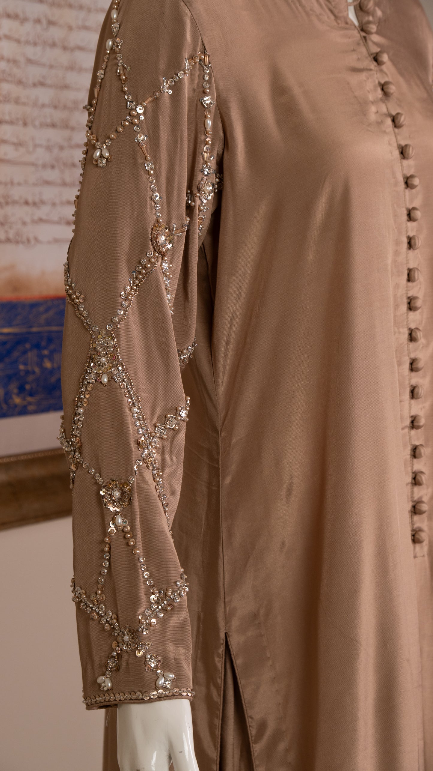 Embroidered Silk Suit