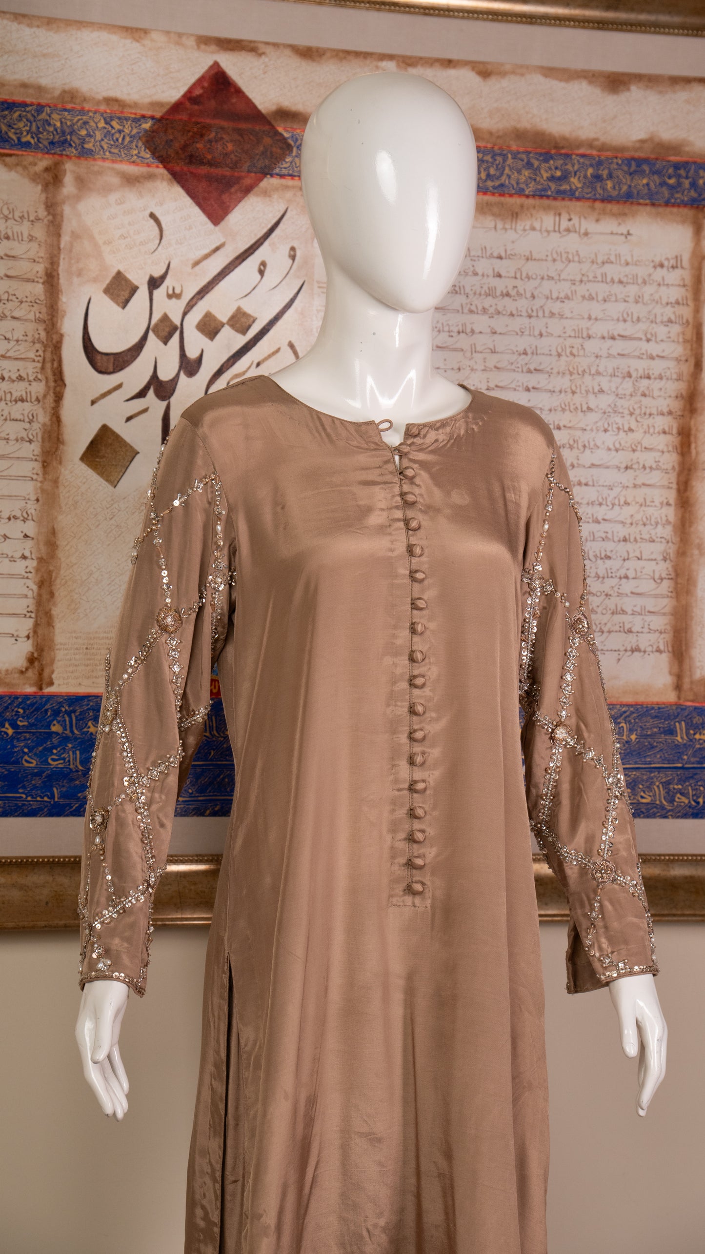 Embroidered Silk Suit