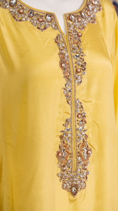 Embroidered Silk Suit
