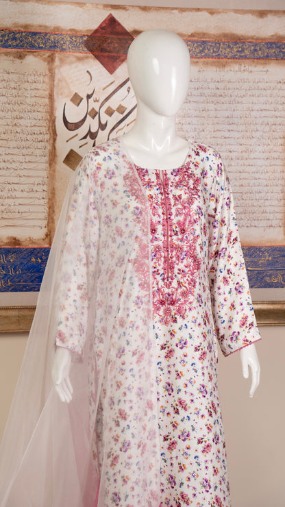 Embroidered Silk Suit