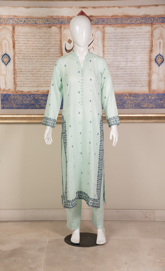 Embroidered Karandi Lawn Suit