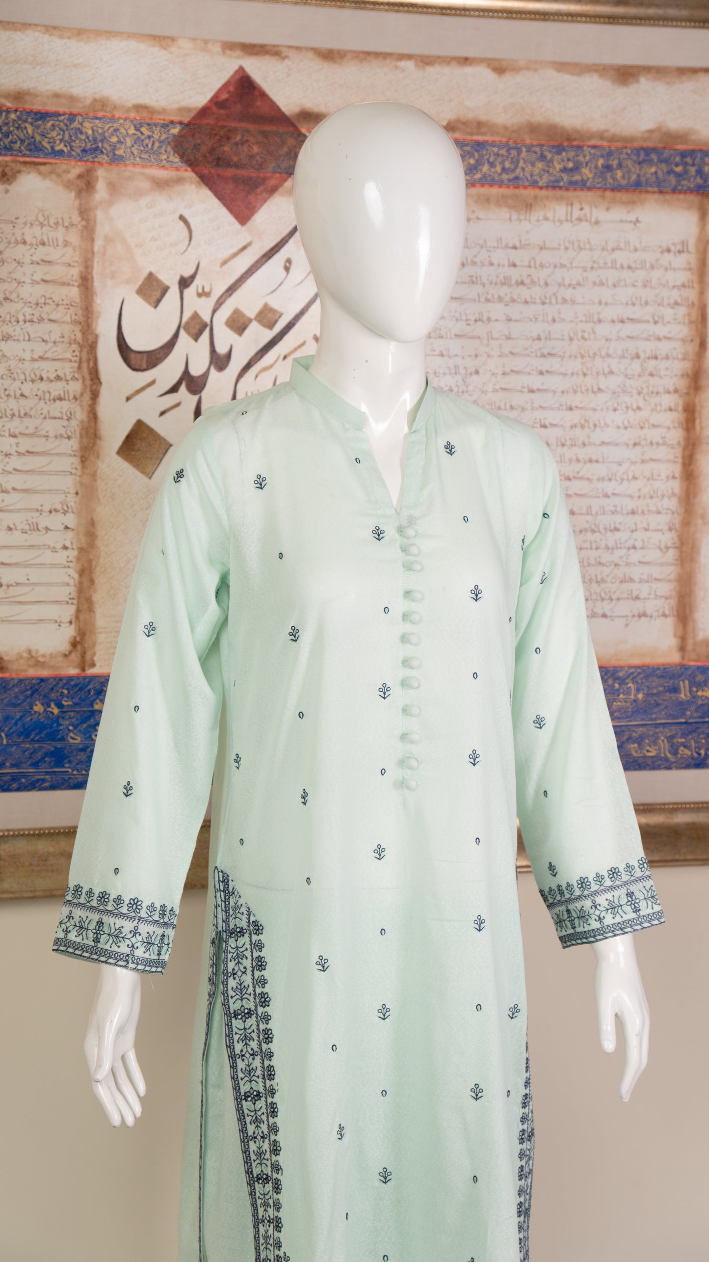 Embroidered Karandi Lawn Suit