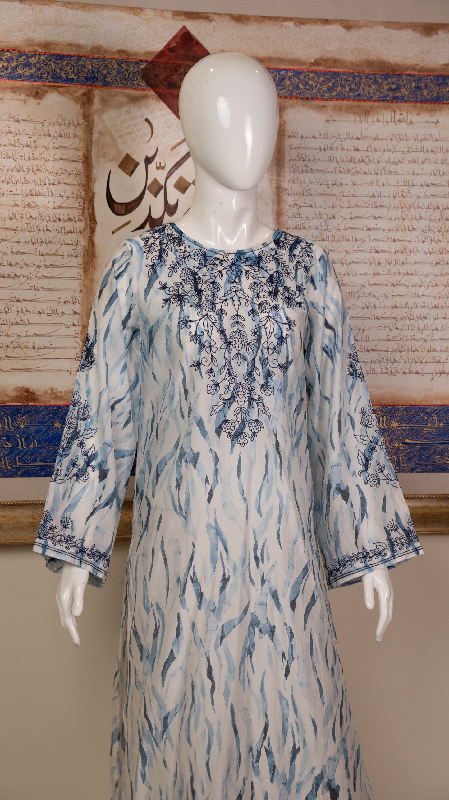 Embroidered Silk Lawn Shirt