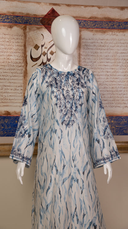 Embroidered Silk Lawn Shirt