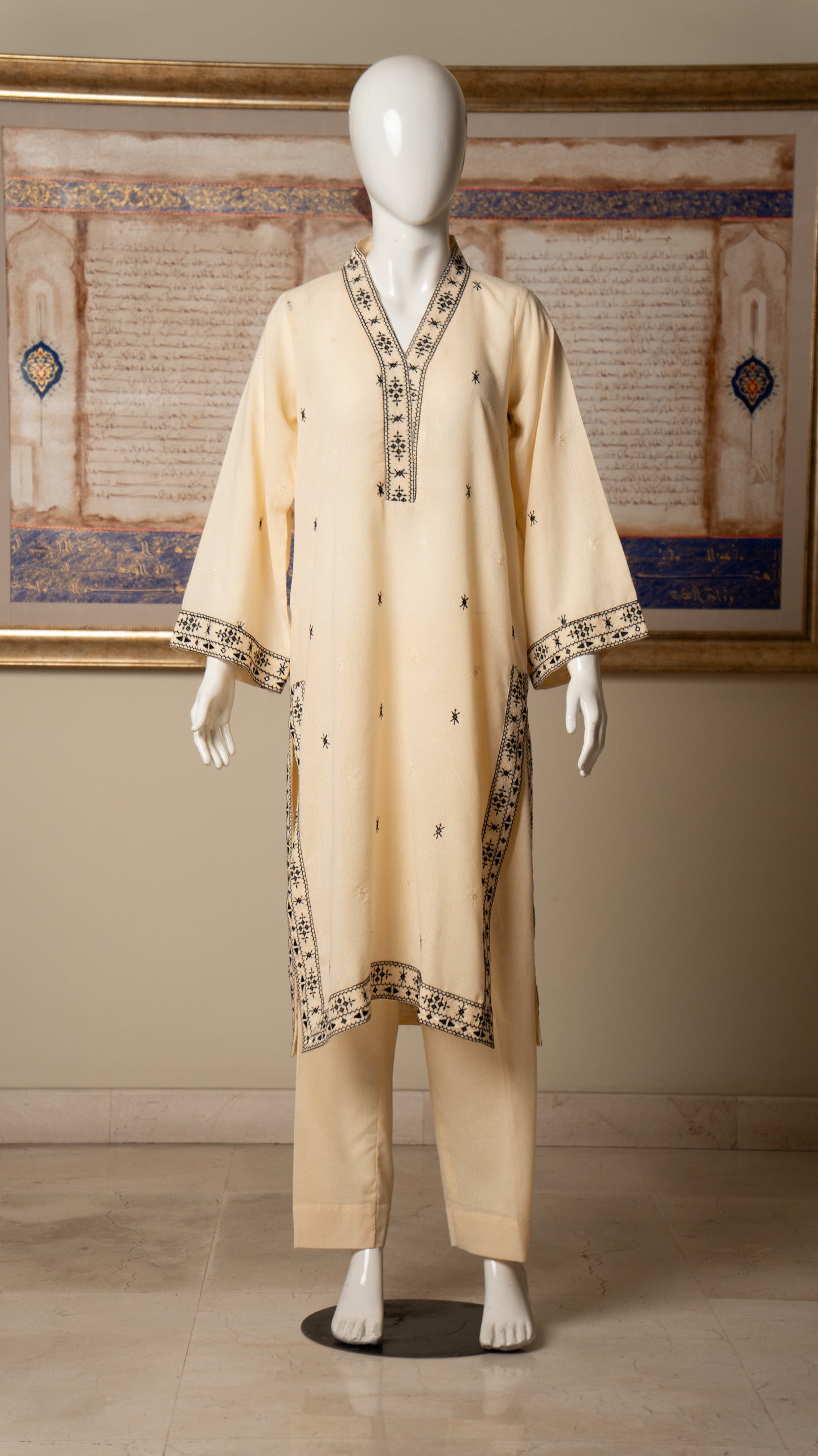 Embroidered Karandi Lawn Suit