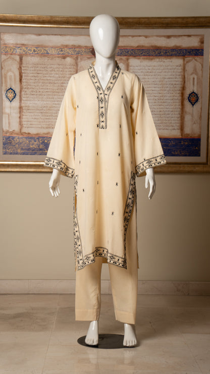 Embroidered Karandi Lawn Suit